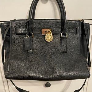 Michael Kors Medium black leather Hamilton bag